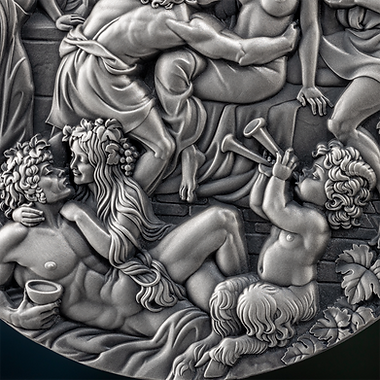 Cameroon 2025 5000 Francs CFA THE BACCHANALIA Celestial Beauty 5oz .999 Antique finish Silver Coin
