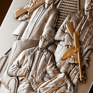 Chad 2025 10000 Francs THE FIVE FAMILIES: Genovese Crime Family 2 oz Pure Silver Numbered Coin Royal Flush Theme 500 Made