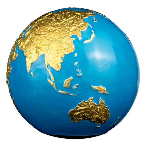 Barbados 2023 $5 BLUE MARBLE Glow in the Dark Planet Earth 3 Oz Silver Coin