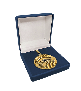 Niue 2025 $1 EYE OF HORUS II - 24kt Gold Glided .999 Silver Coin and Pendant with Crystal