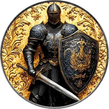 USA 2024 $1 WARRIOR OF LIGHT: Knights of Honour American Eagle 1 oz .999 Silver Coin