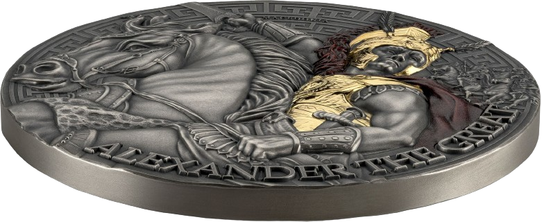 Cameroon 2024 5000 Francs CFA ALEXANDER THE GREAT Great Commanders 5 Oz .999 Antique Silver Coin