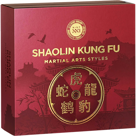 Niue 2024 $10 SHAOLIN KUNG FU Martial Arts Styles 5 Oz .999 Antique Silver Coin