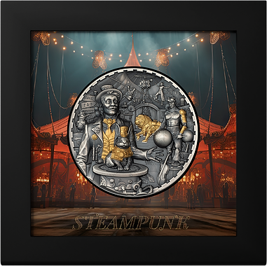 Cook Islands 2024 $20 CARNIVAL Steampunk 3oz .9999 Antique Silver Coin CIT Smartminting®