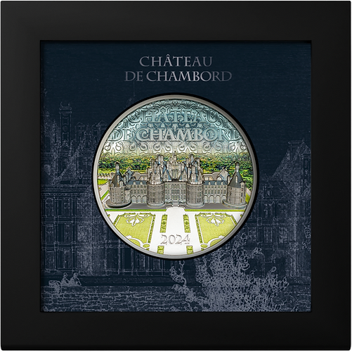 Cook Islands 2024 $25 CHATEAU DE CHAMBORD 5oz .999 Silver Coin CIT Smartminting®