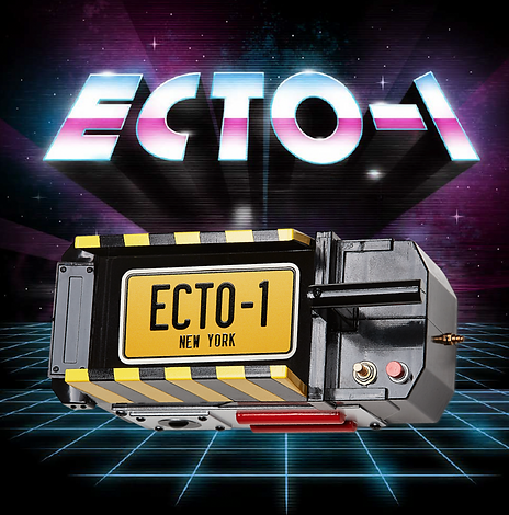 Niue 2024 $5 Ghostbusters™ Ecto-1 License Plate Shaped 2 oz .999 Silver Antiqued Coloured Coin