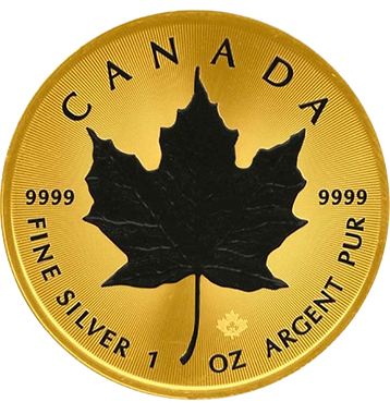 Canada 2024 $5 MAPLE LEAF SPACE GOLD Edition 1 Oz .9999 Silver Coin