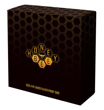 Niue 2025 $10 Honey Bee 5oz .999 Selectively Gold Plated Silver Proof
