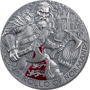 Cameroon 2026 2000 Francs ROLAND OF NORMANDY: The Way to Valhalla 2oz .999 Antique finish Silver