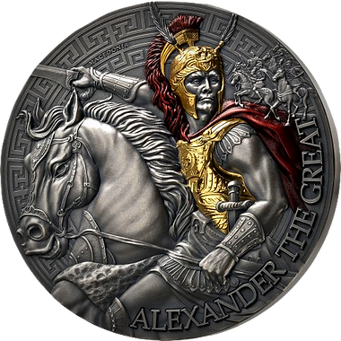Cameroon 2024 5000 Francs CFA ALEXANDER THE GREAT Great Commanders 5 Oz .999 Antique Silver Coin