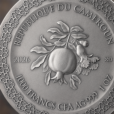 Cameroon 2026 2000F Eternal Love Celestial Beauty 1 oz .999 Antiqued Silver Coin