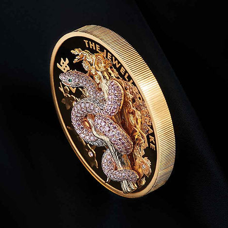 Australia 2025 $2500 The Jewelled Snake -Masterpieces Series 10oz .9999 Gold Proof with Argyle Pink Diamonds™ Coin Perth Mint