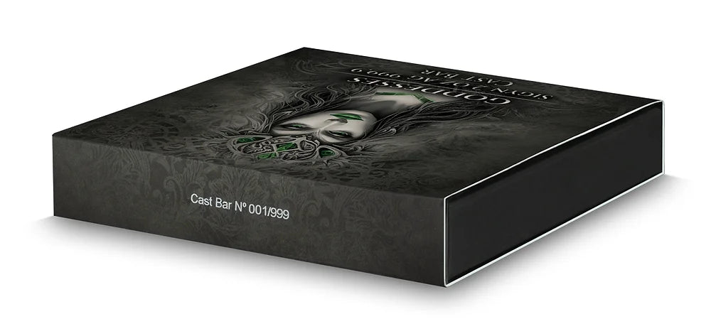 Germania Mint 2024 Goddesses: SIGYN- 2 oz 999.9 Antique Silver Cast Bar