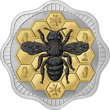 PRE-ORDER Malta 2024 5 Euro Maltese Bee 5 Euro 1 oz Silver BU Germania Mint