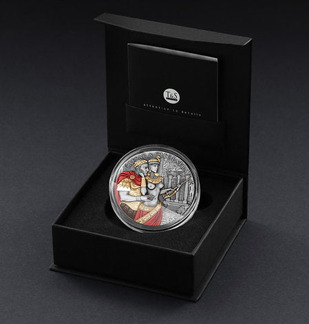 Cameroon 2024 2000 Francs CAESAR & CLEOPATRA - The Power of Love - with Ruby Insert 2oz .999 Silver