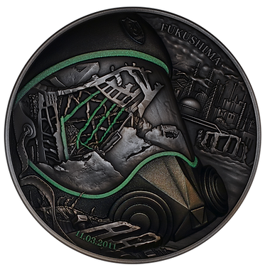 Niue 2024 $5 FUKUSHIMA - HUMAN TRAGEDIES 2 oz .999 Silver UV Highlights