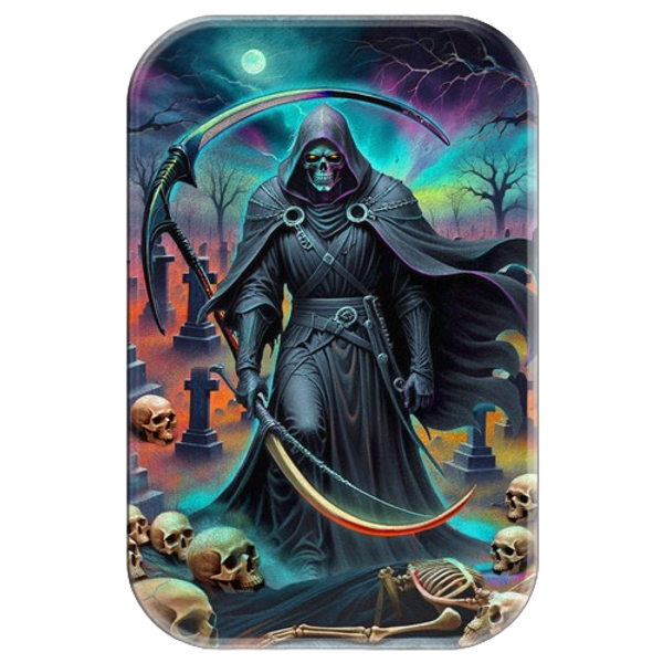2024 Grim Reaper - 2 oz 999.9 Silver Cast Bar Antique Finish Carpathian Mint