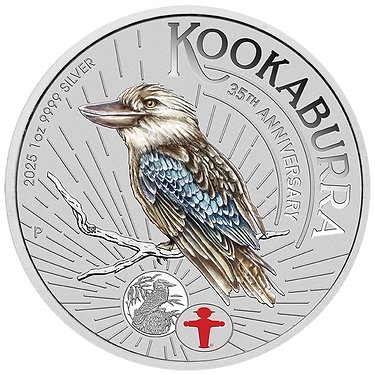 PRE-ORDER Australia 2025 $1 KOOKABURRA WMF Berlin Colorized with Amplemann Privy .9999 1 oz Silver