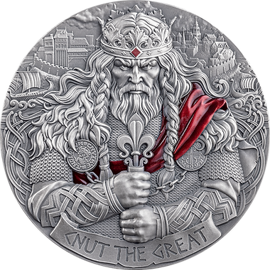 PRE-ORDER Cameroon 2025 2000 Francs KING CNUT THE GREAT: The Way to Valhalla 2oz .999 Antique finish Silver