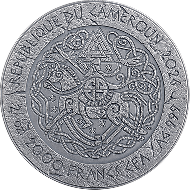 Cameroon 2026 2000 Francs ROLAND OF NORMANDY: The Way to Valhalla 2oz .999 Antique finish Silver