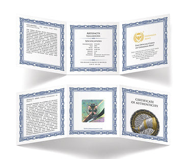 Germania Mint 2024 10 Marks Germania Artefacts: Gjallarhorn UHR 2 oz .9999 Antique Silver Coin