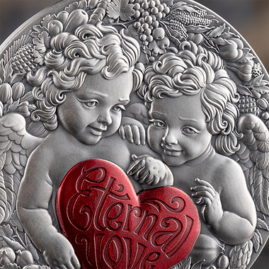 Cameroon 2026 2000F Eternal Love Celestial Beauty 1 oz .999 Antiqued Silver Coin