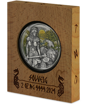 Germania Mint 2024 10 Mark Valkyries SOLVEIG 2 oz .9999 Pure Silver Antique Finish UHR