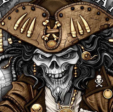 BACK ORDER Niue 2025 $5 BLACK DIAMOND - Pirate Treasure 2oz High Relief .999 Antique Silver Coin
