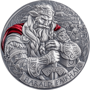 Cameroon 2025 2000 Francs CFA HARALD FAIRHAIR The Way to Valhalla 2 oz .999 Antique Silver