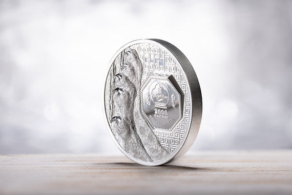 Mongolia 2024 2000T Snow Leopard 3 Oz Silver Proof Coin CIT Smartminting®