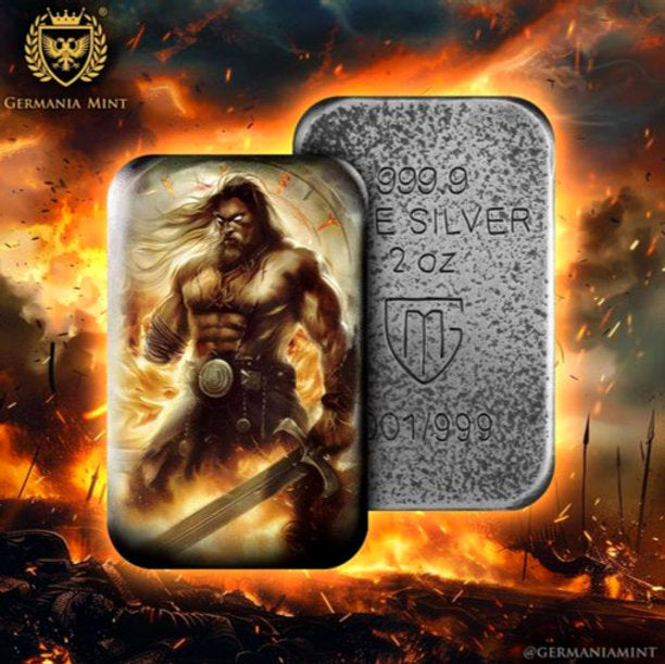 Germania Mint 2024 Gods: Tyr 2 oz Ag 999.9 Cast Bar