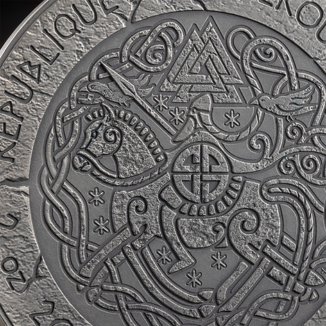 Cameroon 2024 2000 Francs CFA Leif Eriksson - The Way to Valhalla - 2oz .999 Silver Coin