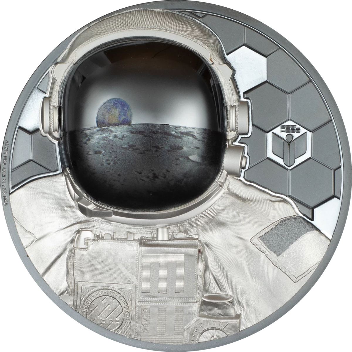 Cook Islands 2024 $20 Astronaut - Real Heroes – Only the Brave are Free - 3 Oz Pure Silver Black Proof Coin CIT Smartminting®