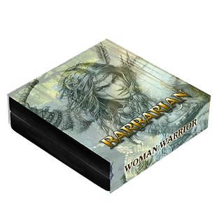 Niue 2024 $5 BARBARIAN Woman Warriors 2 oz High Relief Coloured Antique Silver