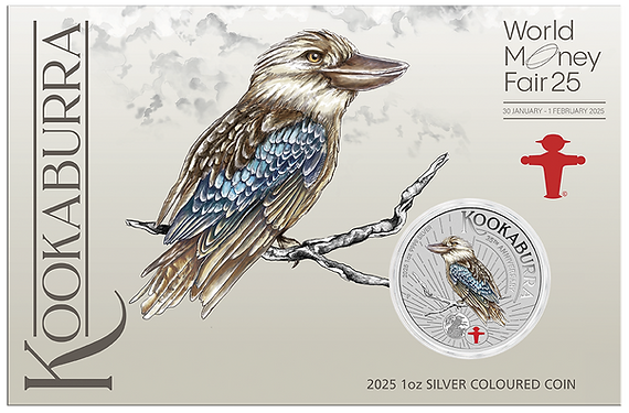 PRE-ORDER Australia 2025 $1 KOOKABURRA WMF Berlin Colorized with Amplemann Privy .9999 1 oz Silver