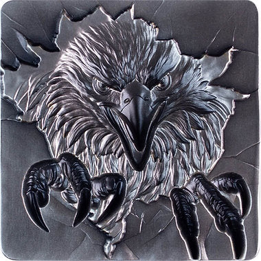 KOMSCO South Korea 2025 Furious Beasts EAGLE 2 oz .999 Silver Antique Stacker