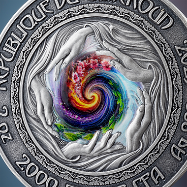 Cameroon 2025 2000 Francs MERMAID- Nature Spirits - 2 oz Antique finish .999 Silver Coin