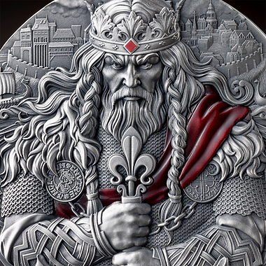 PRE-ORDER Cameroon 2025 2000 Francs KING CNUT THE GREAT: The Way to Valhalla 2oz .999 Antique finish Silver