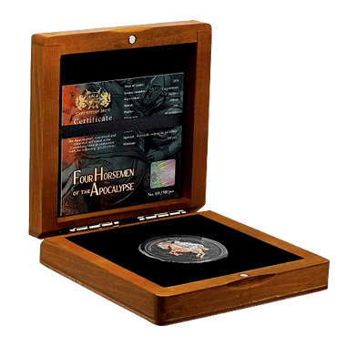 Carpathians 2024 5 Thalers Four Horsemen of the Apocalypse Red Horse – Ennobling Bullion 1 oz Silver