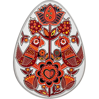 PRE-ORDER Ghana 2025 5 Cedis Svitanok Ukrainian Pysanka 1 oz Proof-like .999 Silver Coin