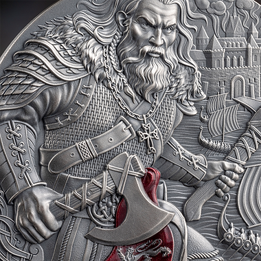 Cameroon 2026 2000 Francs ROLAND OF NORMANDY: The Way to Valhalla 2oz .999 Antique finish Silver