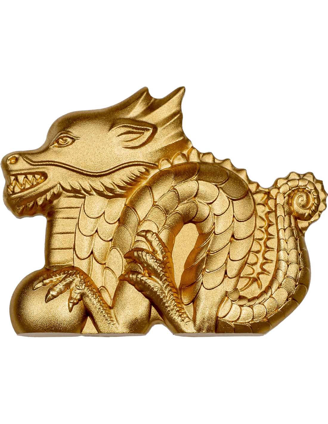 Mongolia 2024 1000 Togrog GREAT GILDED DRAGON Lunar Collection 1 Oz Silver Coin CIT Smartminting®