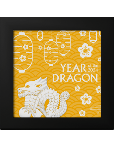 Mongolia 2024 1000 Togrog GREAT GILDED DRAGON Lunar Collection 1 Oz Silver Coin CIT Smartminting®