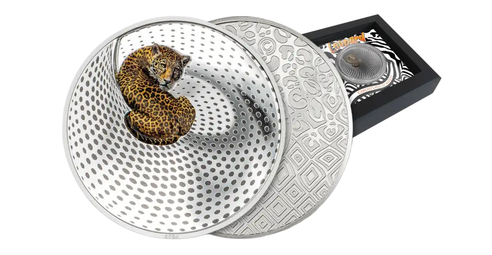 Palau 2024 $20 Leopard Camouflage Of Nature 3oz .9999 Silver Proof Coin