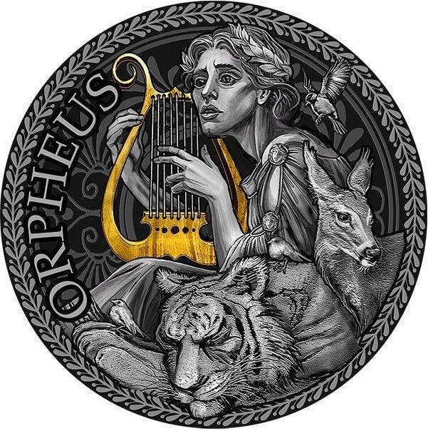 Cameroon 2023 1000 Francs Orpheus- The Great Greek Mythology 1 Oz Antique Silver Coin 500 Minted