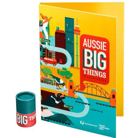 Australia 2023 Aussie Big Things Display Folder and Opened Tube Set of 10 x $1 Coins