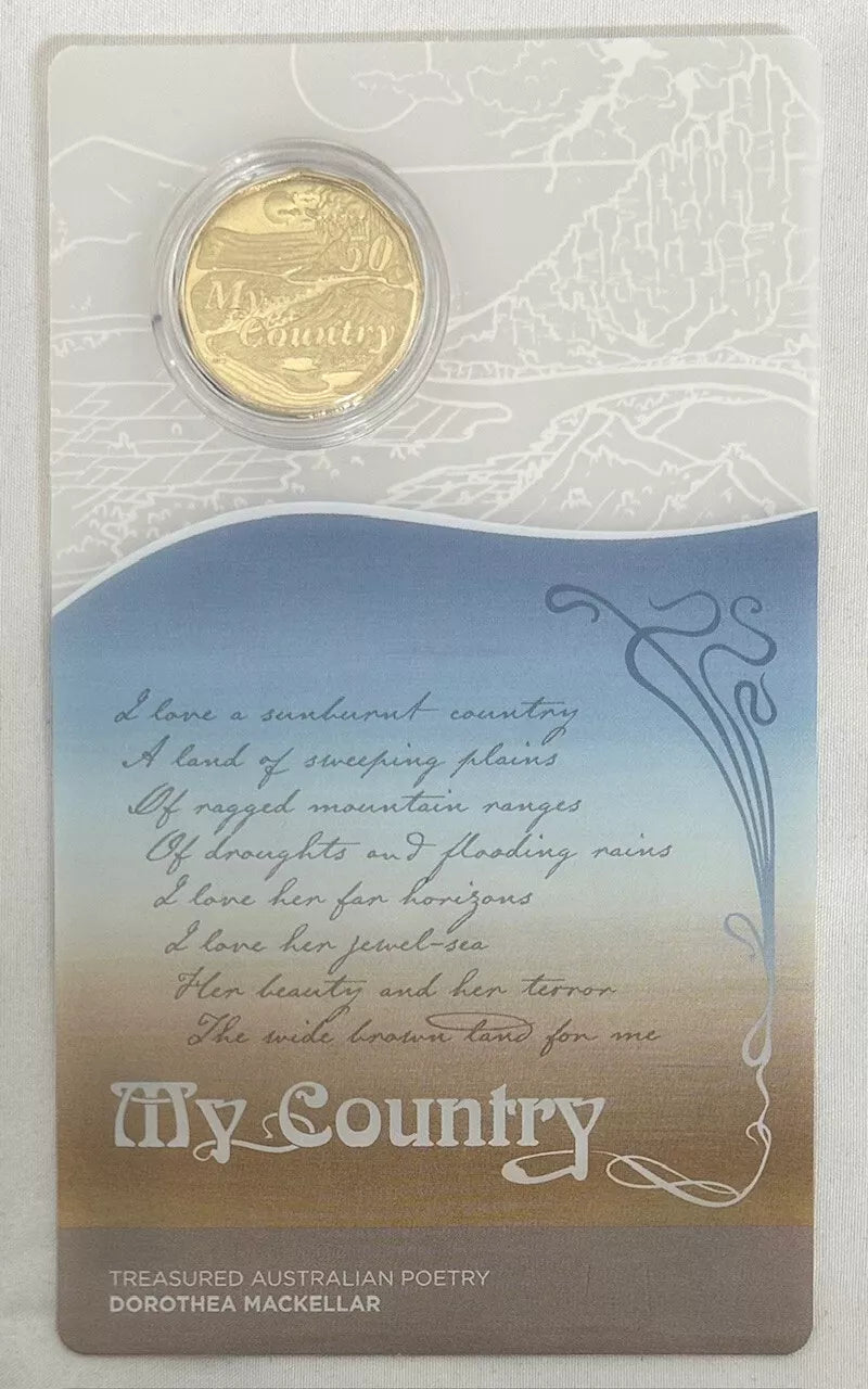 Australia 2025 50 Cents DOROTHEA MACKELLAR TREASURED AUSTRALIAN POETRY 3-Coin Al-Br Uncirculated Set