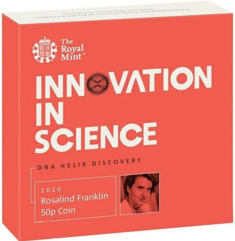 United Kingdom 2020 50p Innovation in Science Series- Rosalinfd Franklin - DNA The Double Helix Silver Proof
