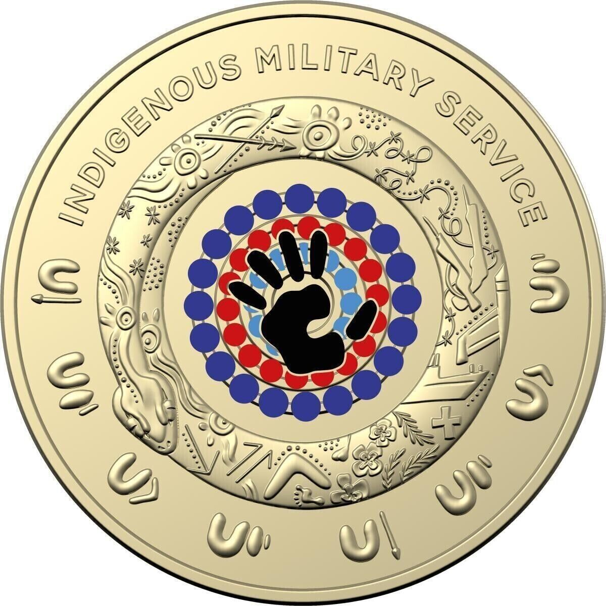 Australia 2021 $2 Indigenous Military Service Coloured Uncirculated Sealed Royal Australian Mint Bag of 5 Coins