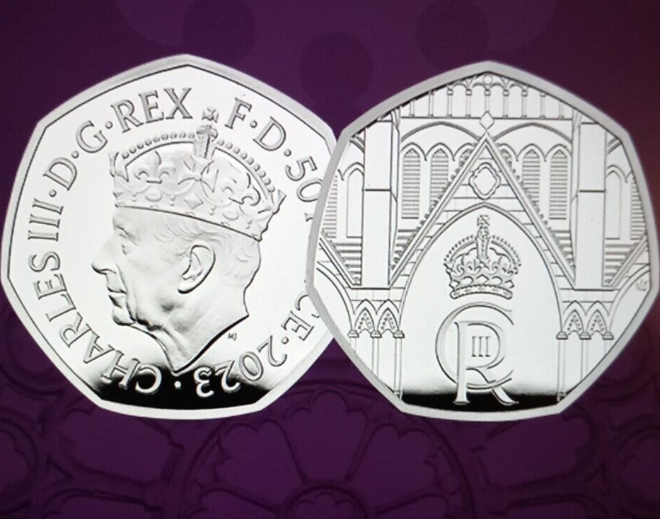 United Kingdom 2023 50p King Charles III Coronation Silver Proof Coin